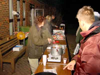 Jenny Gove stirs the mulled wine