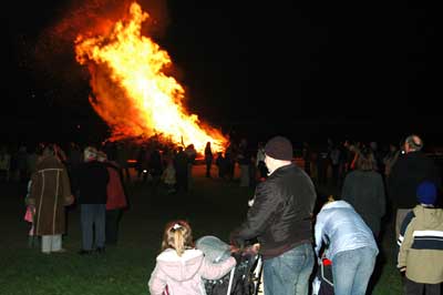 This year there was no problem for Nigel Southern with the bonfire as the weather was once again dry and warm.