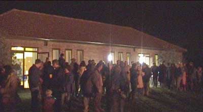 A large crowd turned up for the firework display.