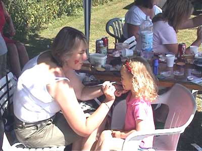 Face painting was a very popular stall