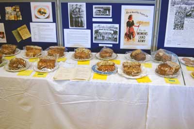 There was a special Domestic Class for cakes made to a wartime recipe with many entrants. 