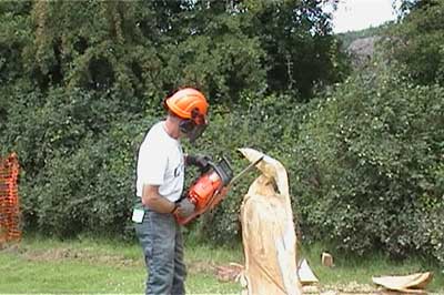Chainsaw sculpting 