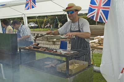 Nigel Southern cooks up a storm on the barbecue 