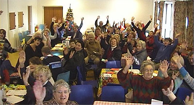 Villagers send a Christmas Greeting to everyone
