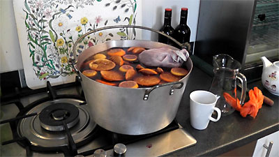 Eira Cray's mulled wine brewing gently!
