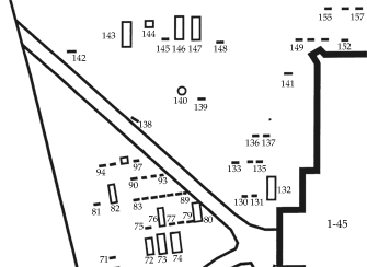 A map of part of St. Mary's Churchyard